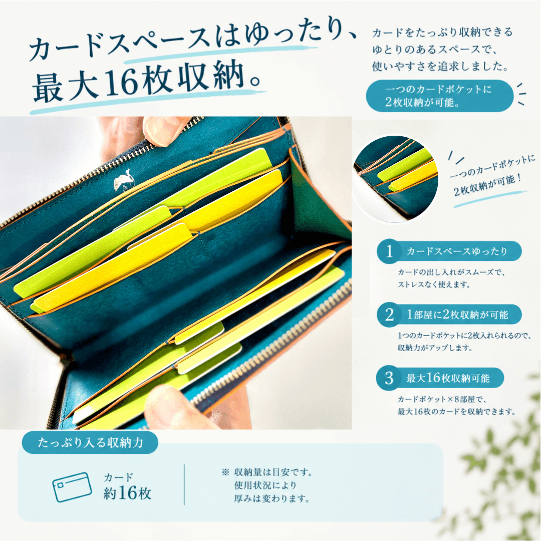 小銭がパッと見渡せる 薄型コンパクトラウンドジップ長財布 バイカラー ブラック | 10枚目